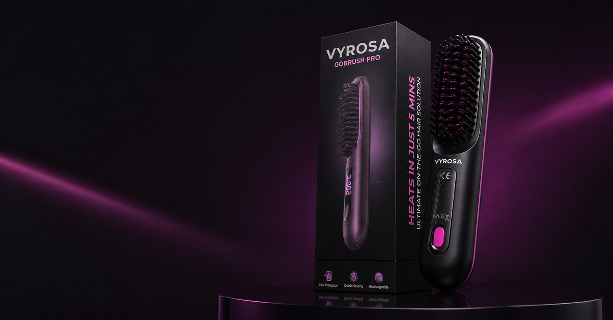 Vyrosa GoBrush Pro – Kablosuz Saç Düzleştirici Tarak